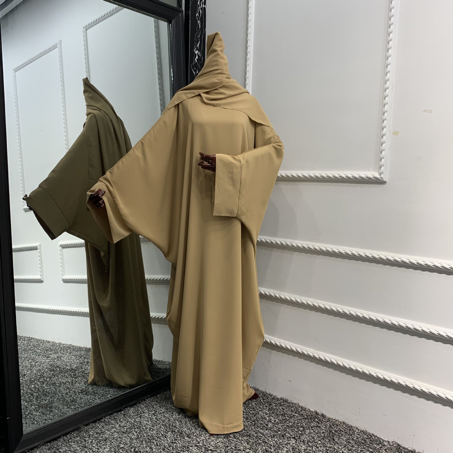 HASASERIES HS0726 Ensemble 2 pièces ROBE Hijab + Abaya