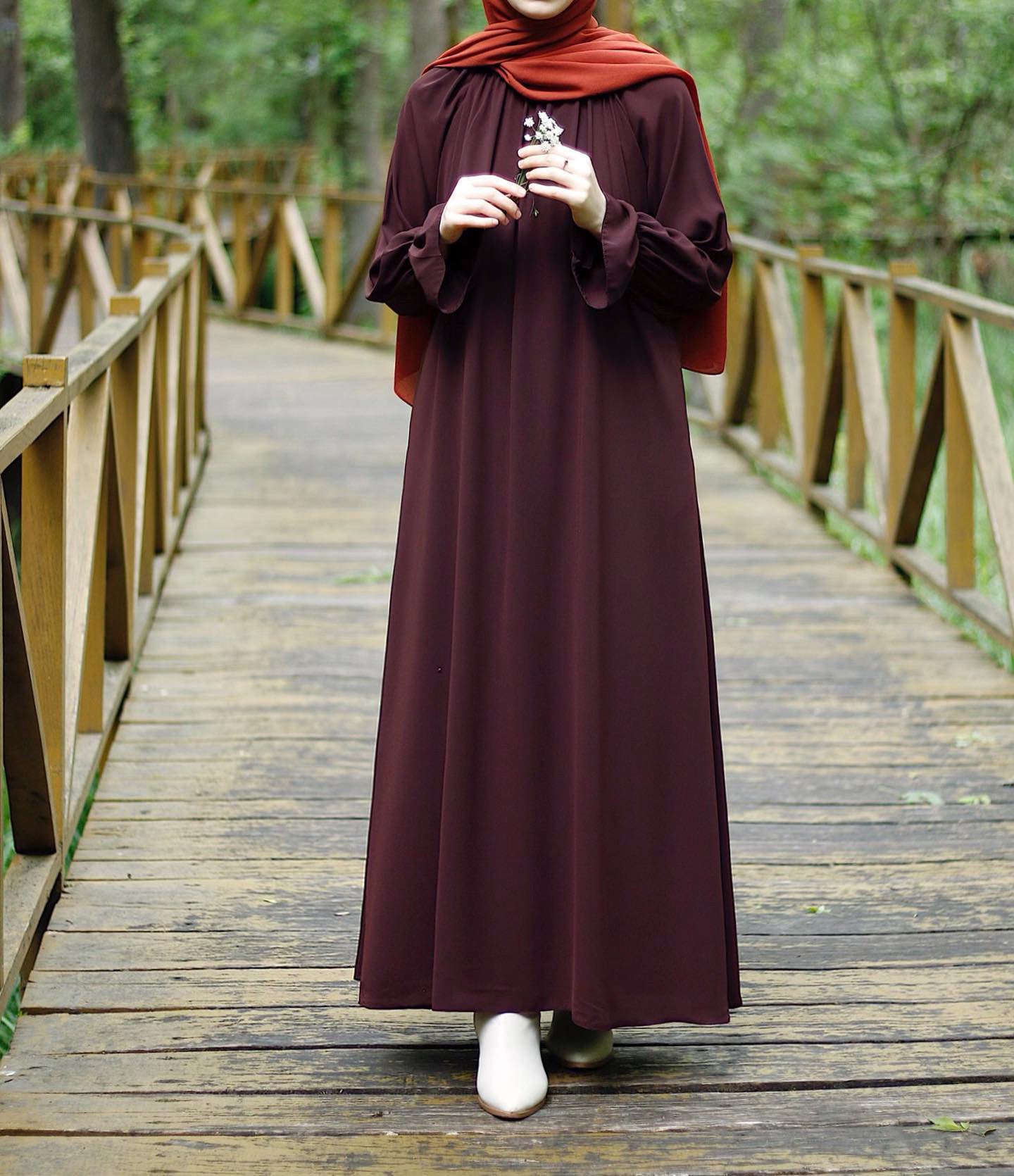 HS0508 abaya longue jupe décontractée à manches longues 