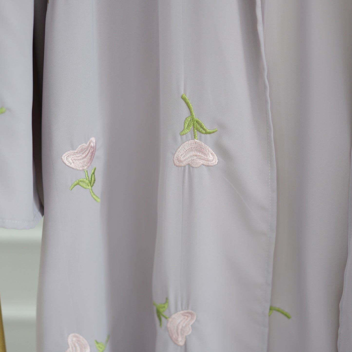 HS6631 Long cardigan with floral embroidery (headscarf optional)