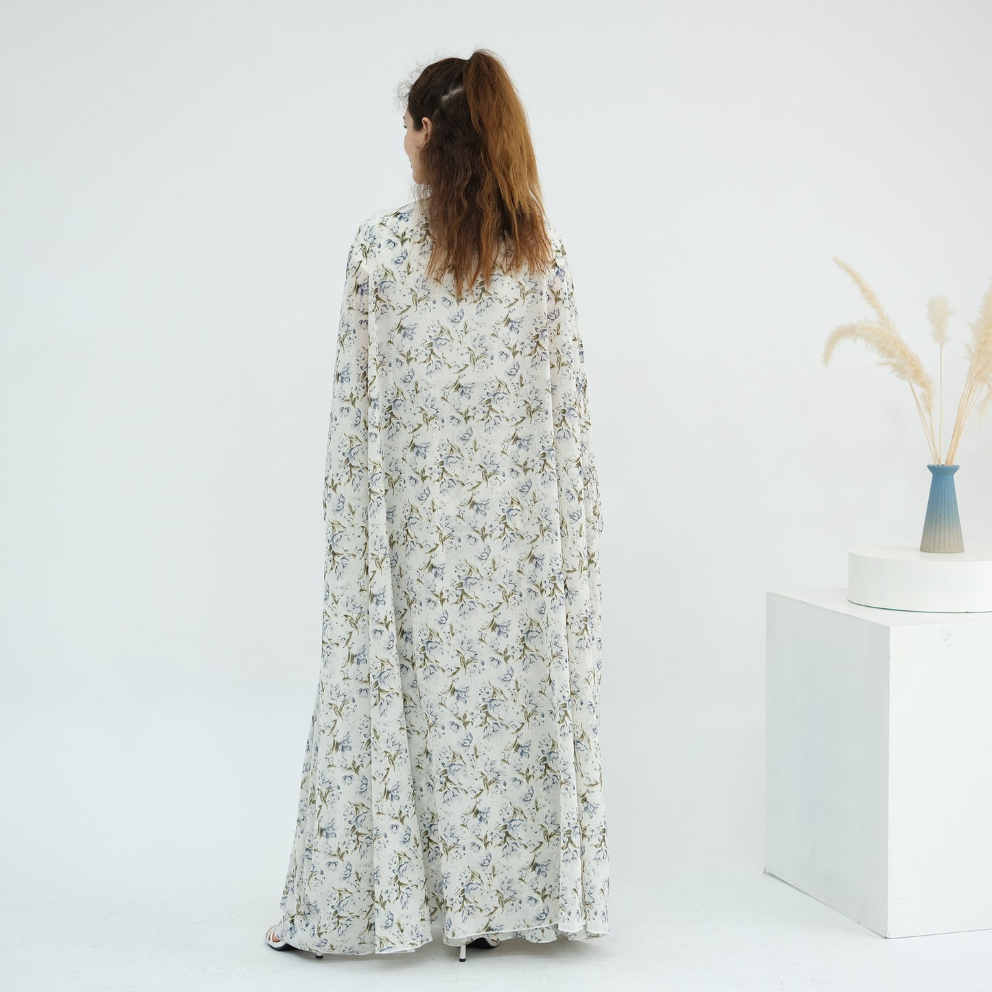 HS6580 Printed cardigan and skirt two-piece set