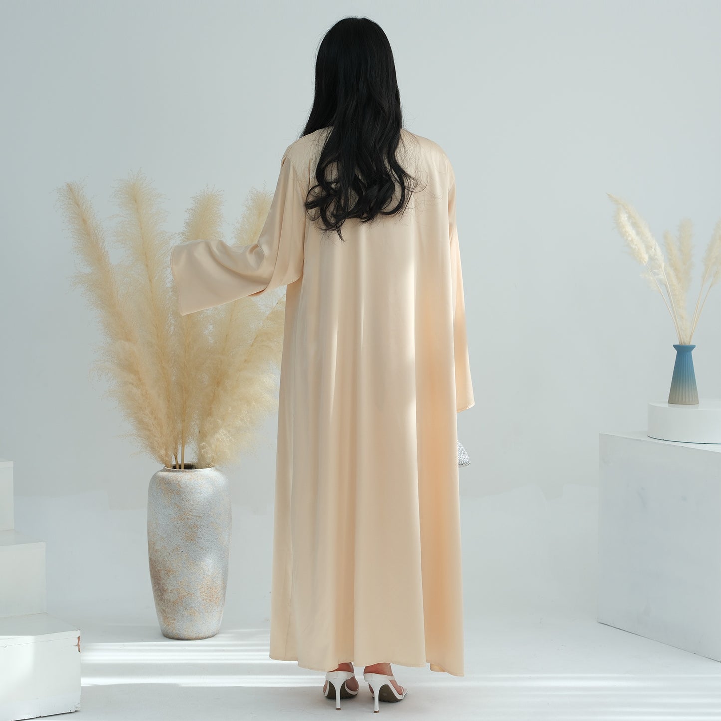 HS6581 Solid color three-piece women's long skirt suit