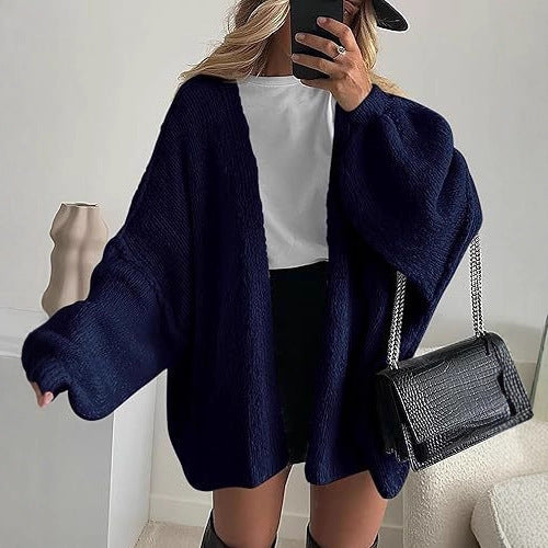 HS6673 Knitted Top Casual Loose-fitting Cardigan