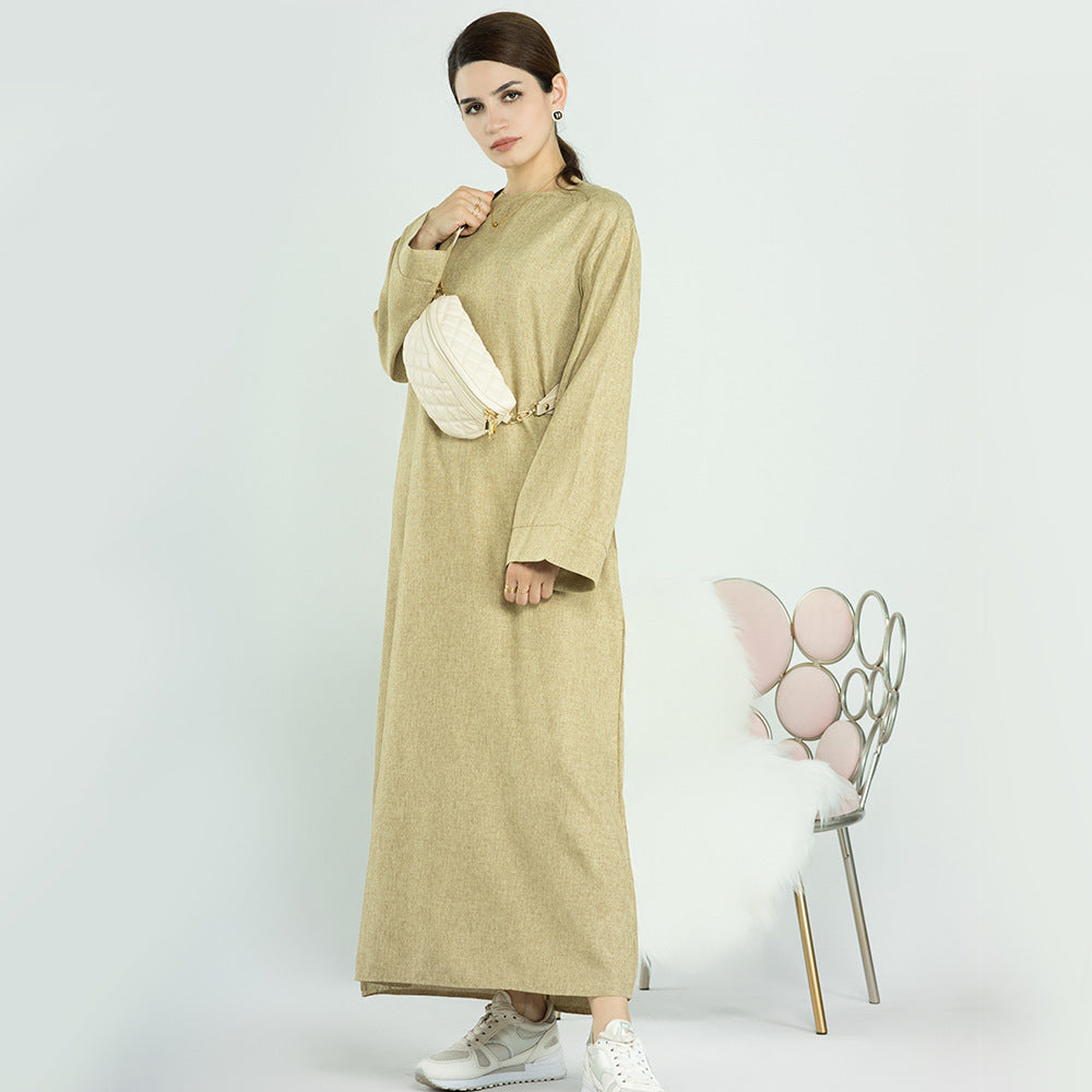 Robe de chambre décontractée de couleur unie HASASERIES HS0711