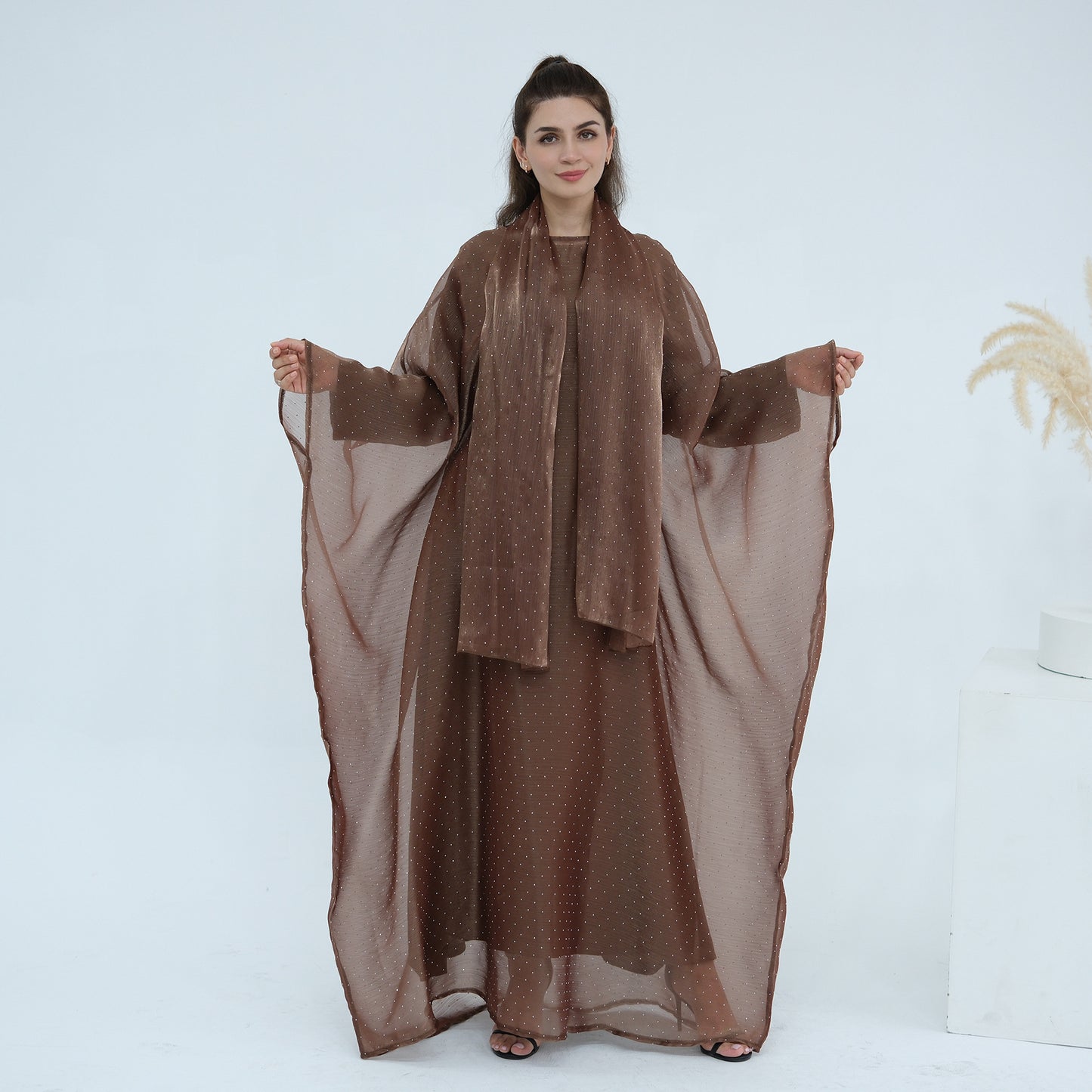 HS6619 Hot diamond long dress (with optional inner suit)