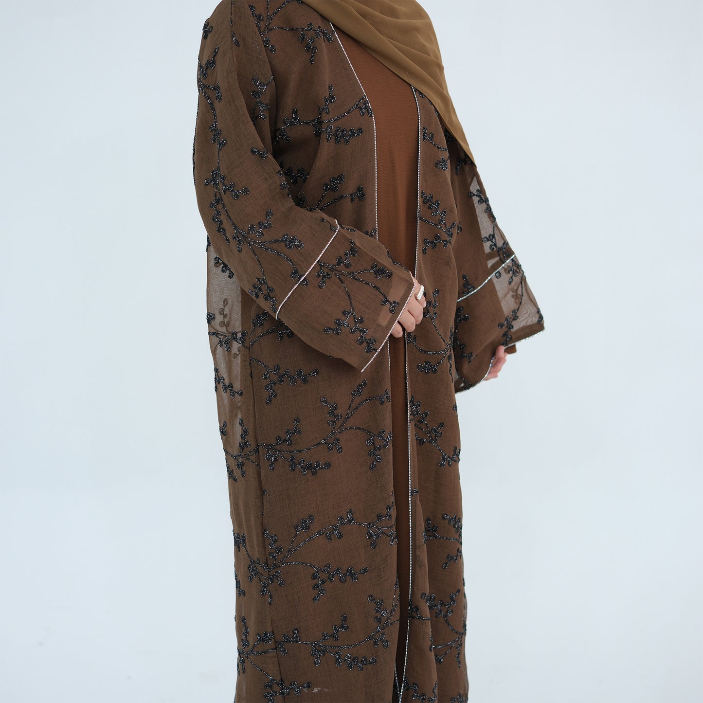 HS6623 Full-body embroidered long cardigan (optional inner layer)