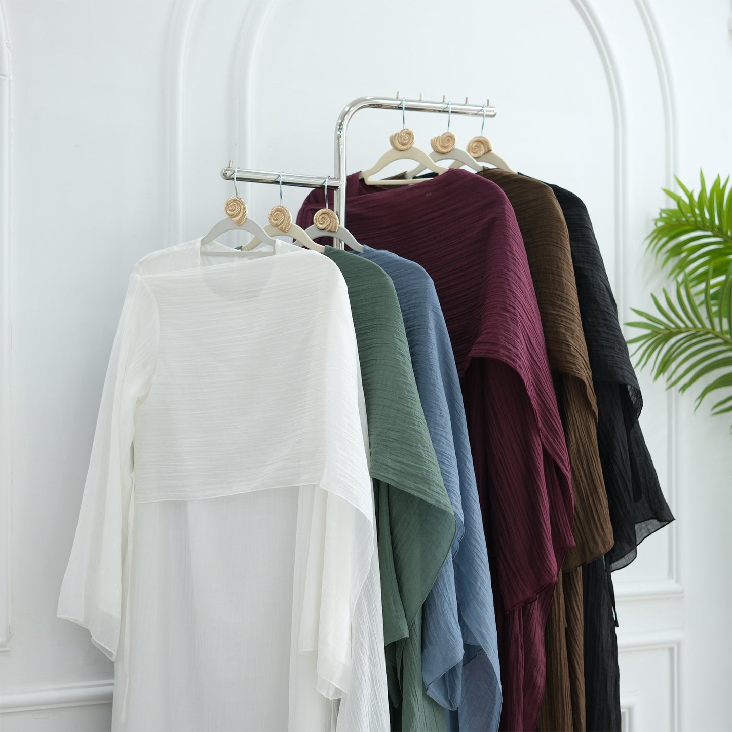 HS6629 Design Solid Color Double Layer Dress