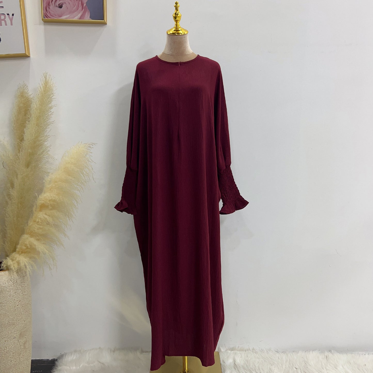 Robe chauve-souris unie HASASERIES HS1003