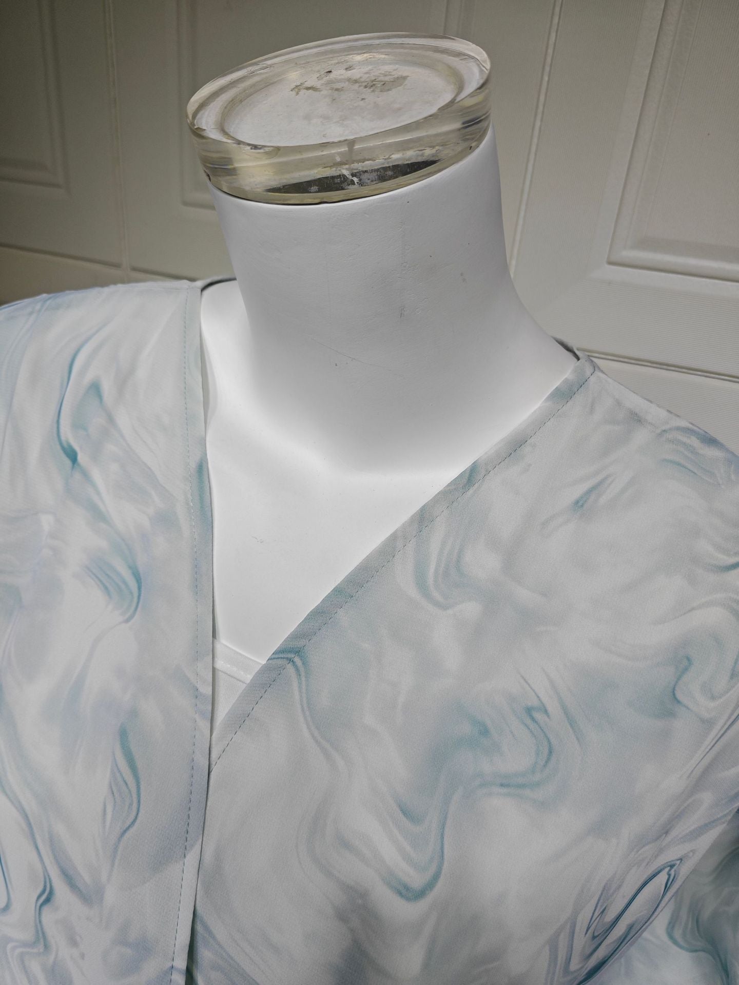 HS6635 Abaya chiffon printed two-piece set (including headscarf)