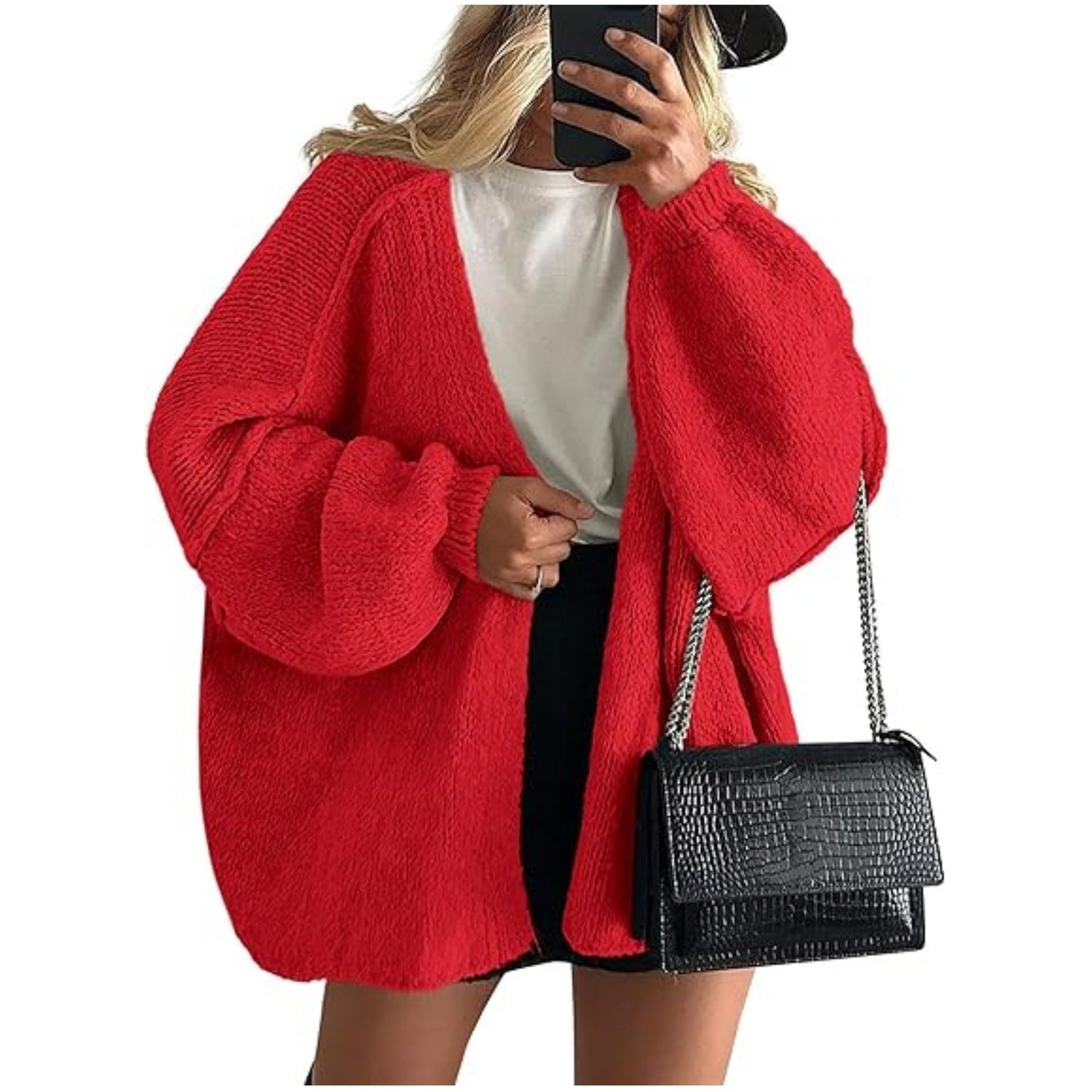 HS6673 Knitted Top Casual Loose-fitting Cardigan
