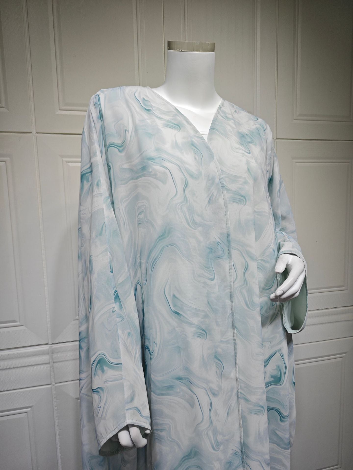 HS6635 Abaya chiffon printed two-piece set (including headscarf)