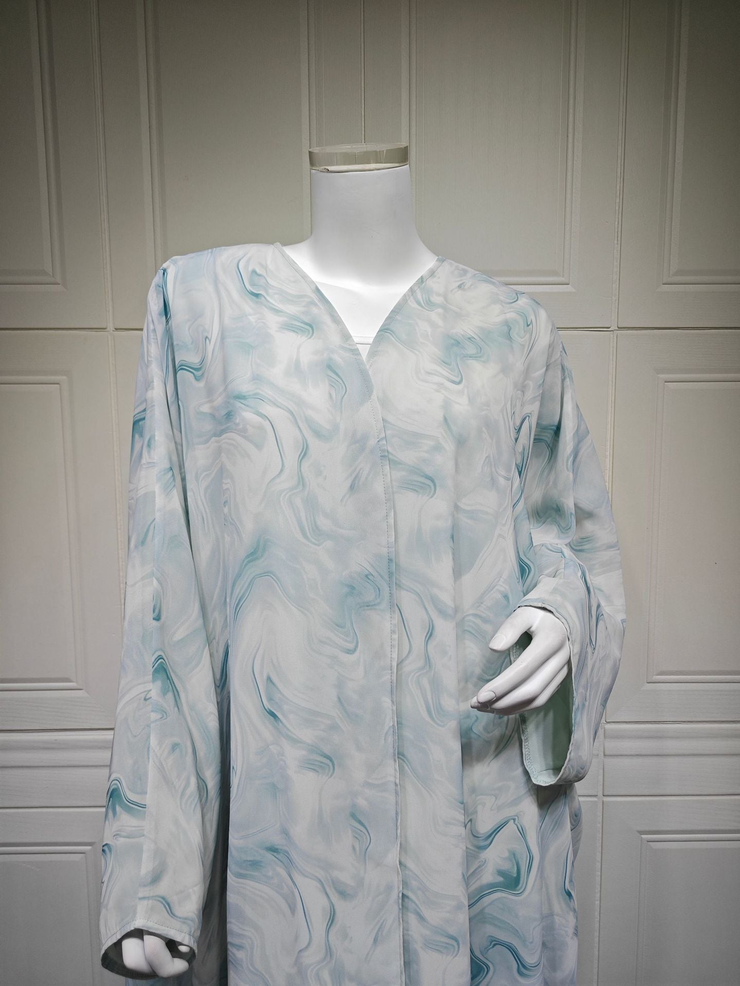 HS6635 Abaya chiffon printed two-piece set (including headscarf)