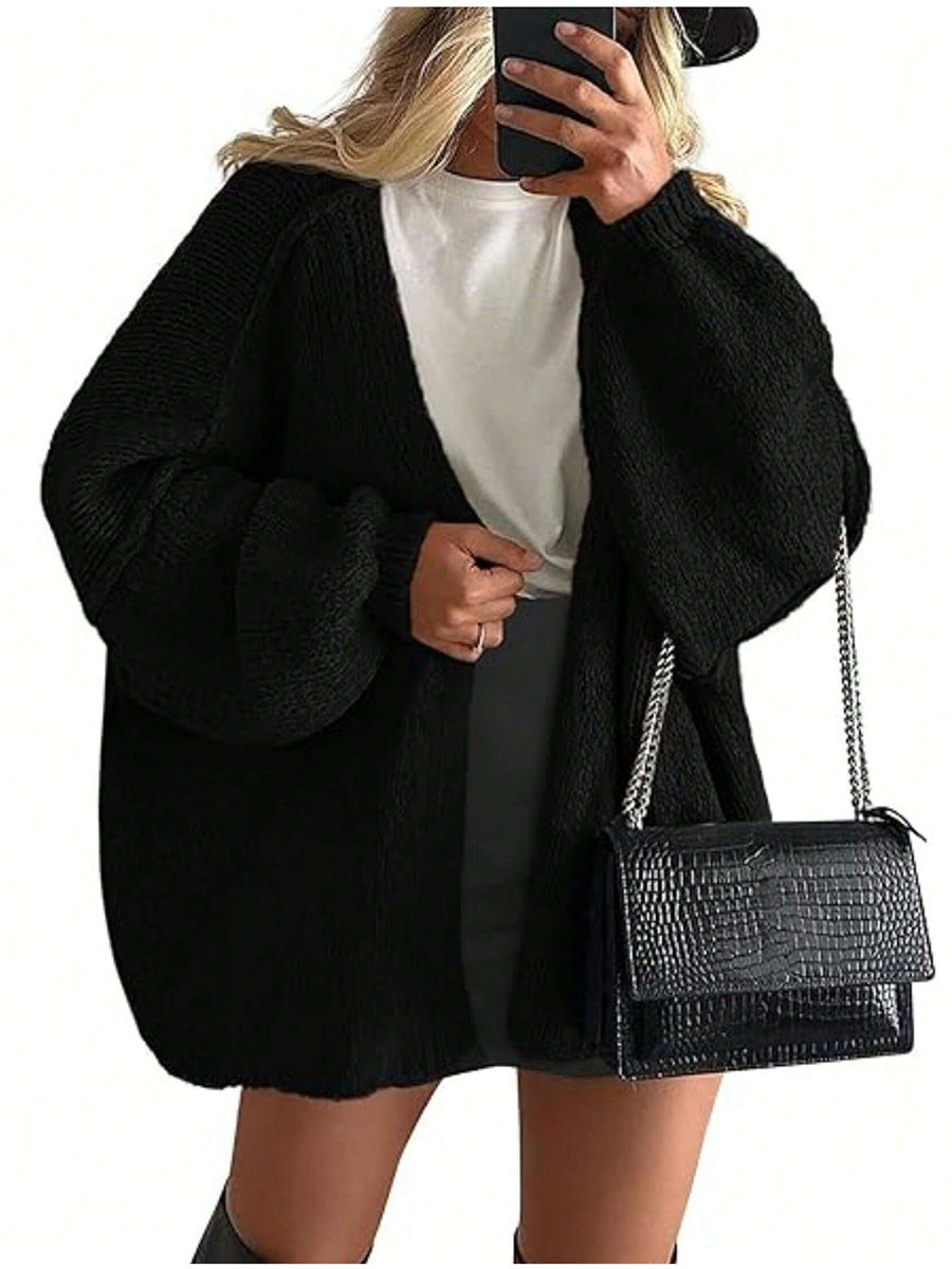 HS6673 Knitted Top Casual Loose-fitting Cardigan