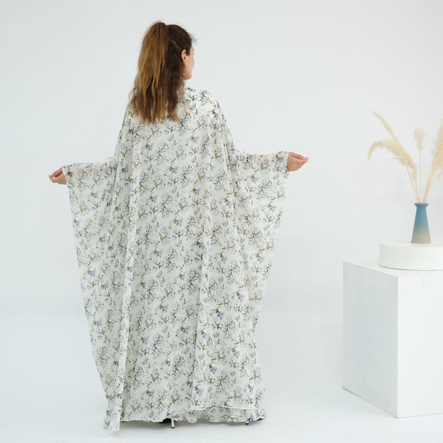 HS6580 Printed cardigan and skirt two-piece set