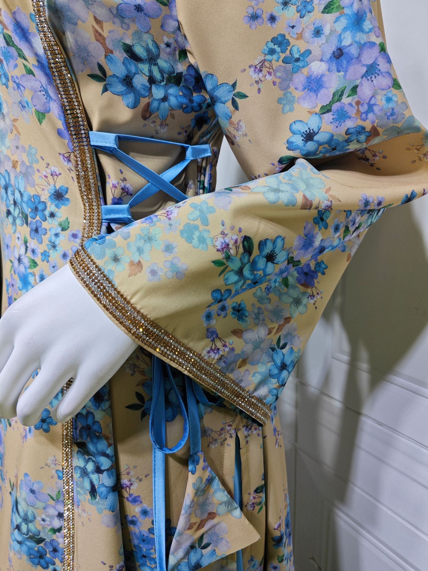 HS6642 Floral print long dress