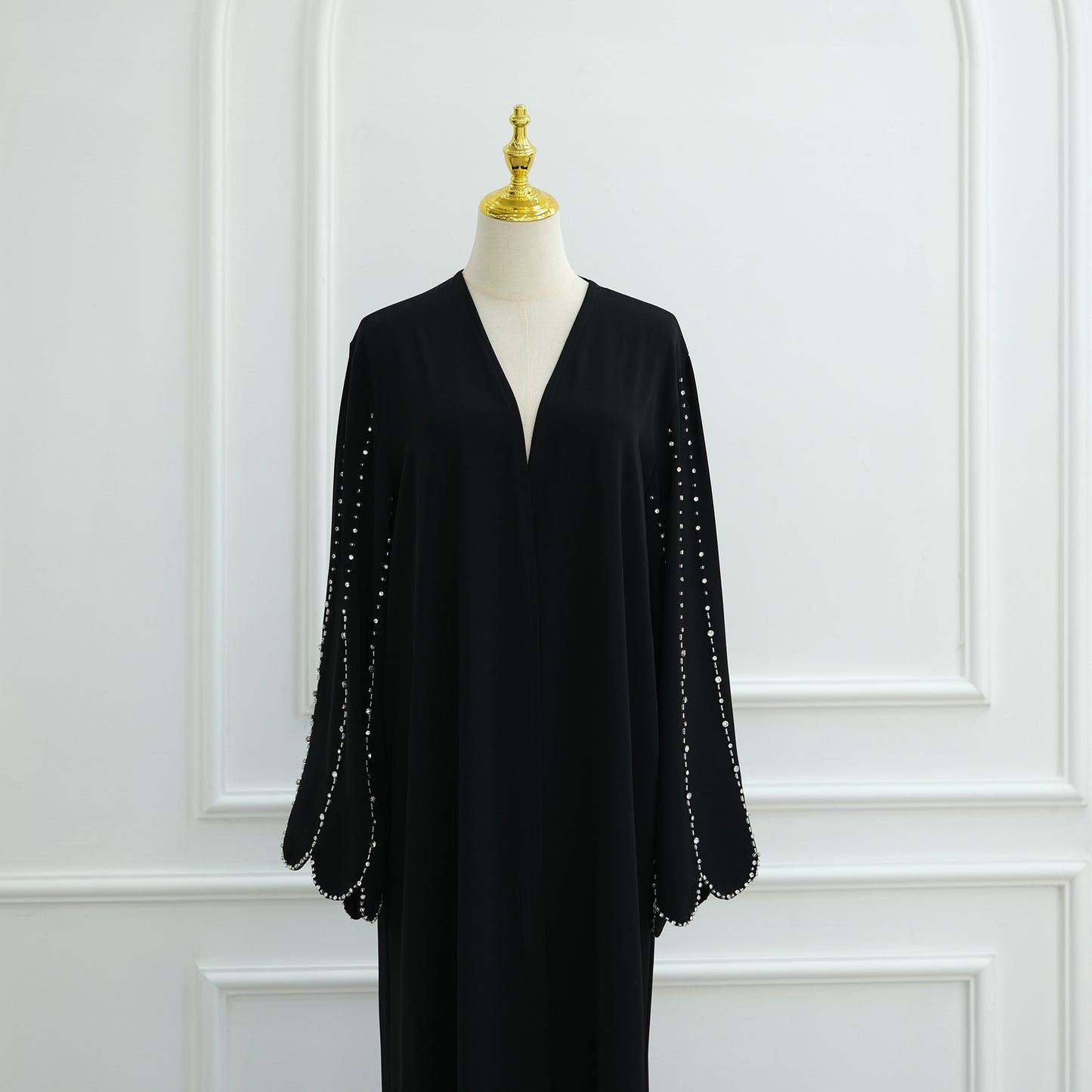 HS6626 Hand-beaded long cardigan