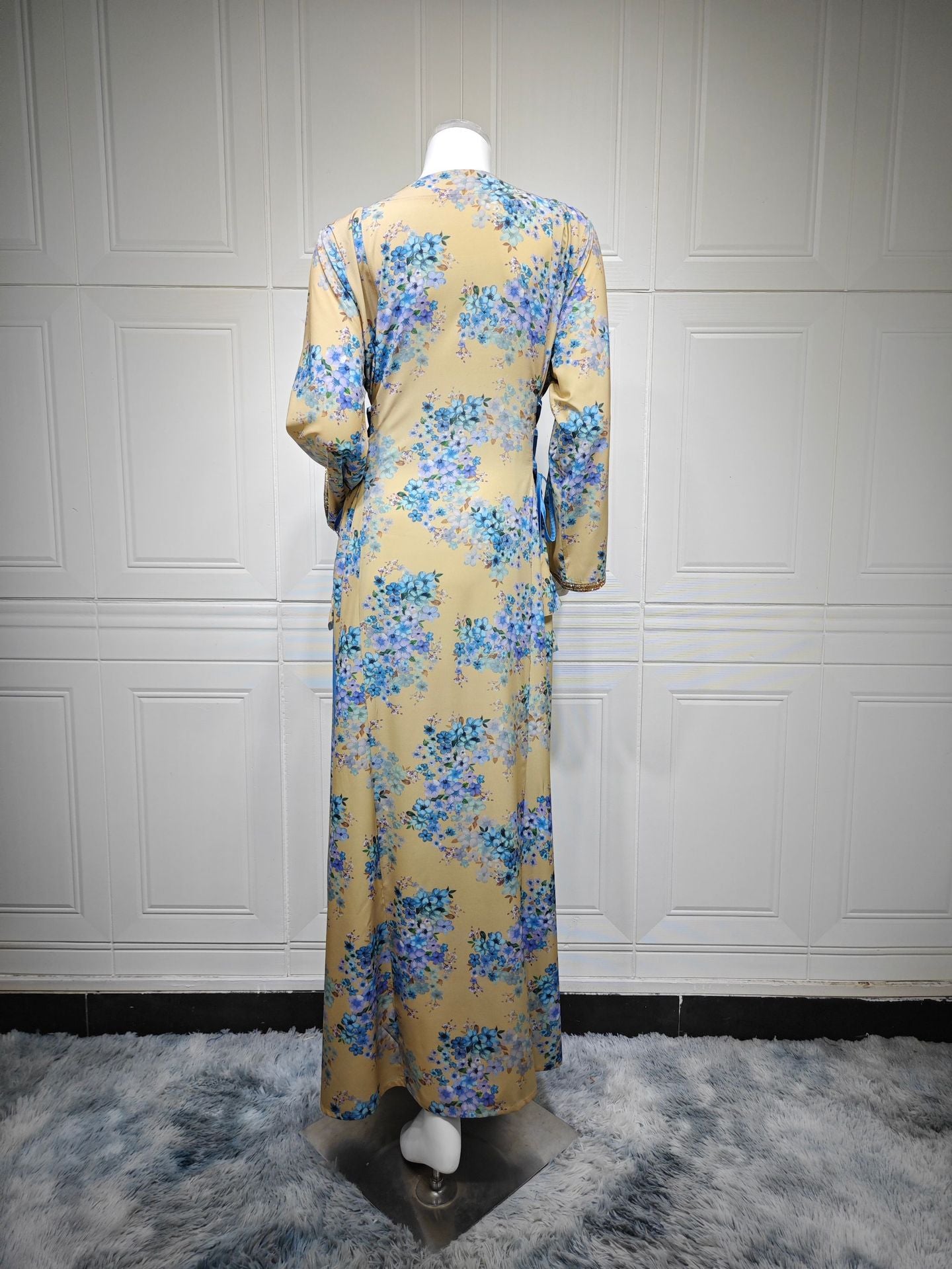 HS6642 Floral print long dress