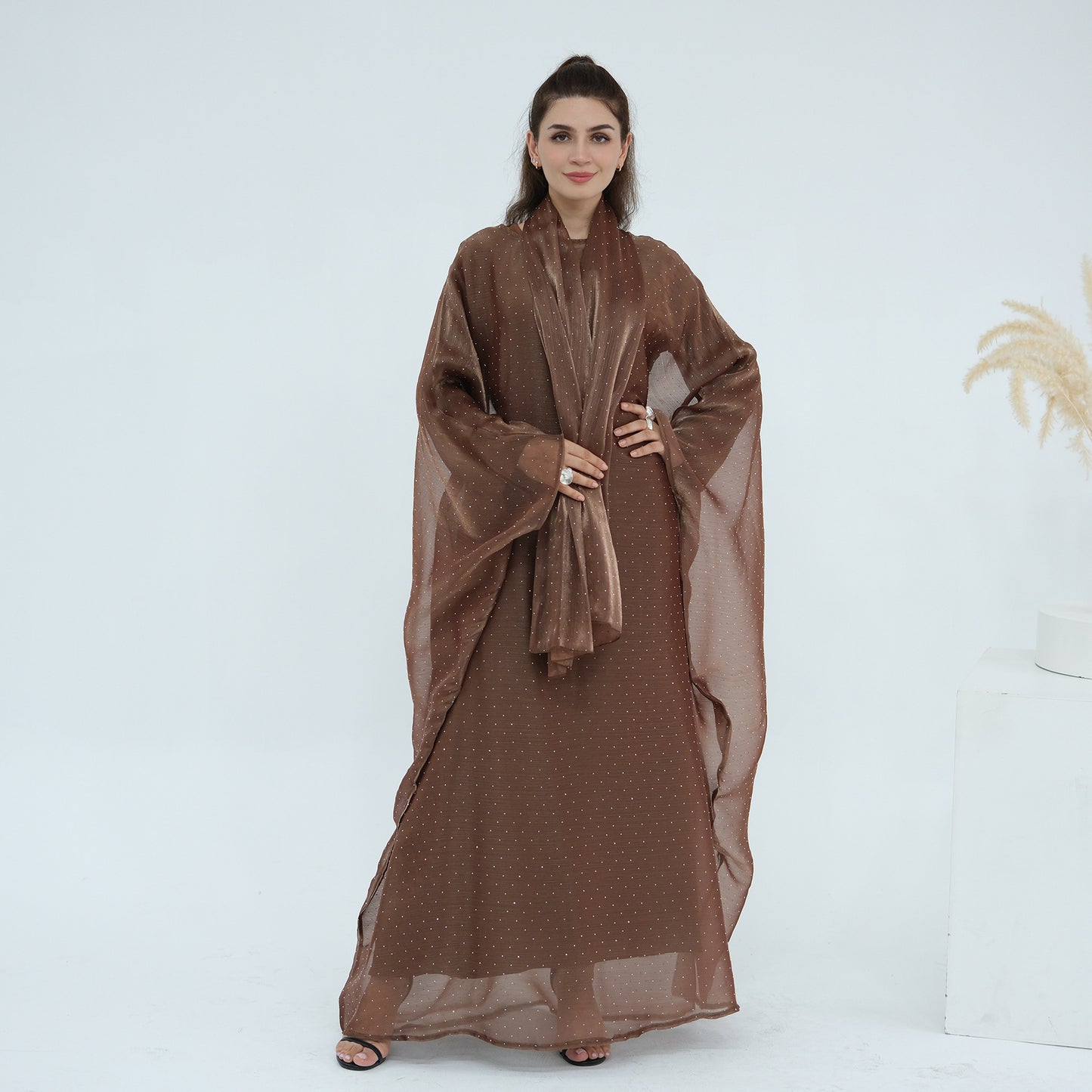 HS6619 Hot diamond long dress (with optional inner suit)