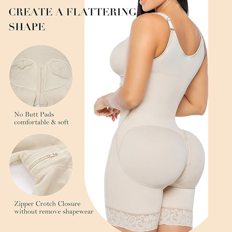 HS6674  One-piece zippered shapewear (with integrated bra)