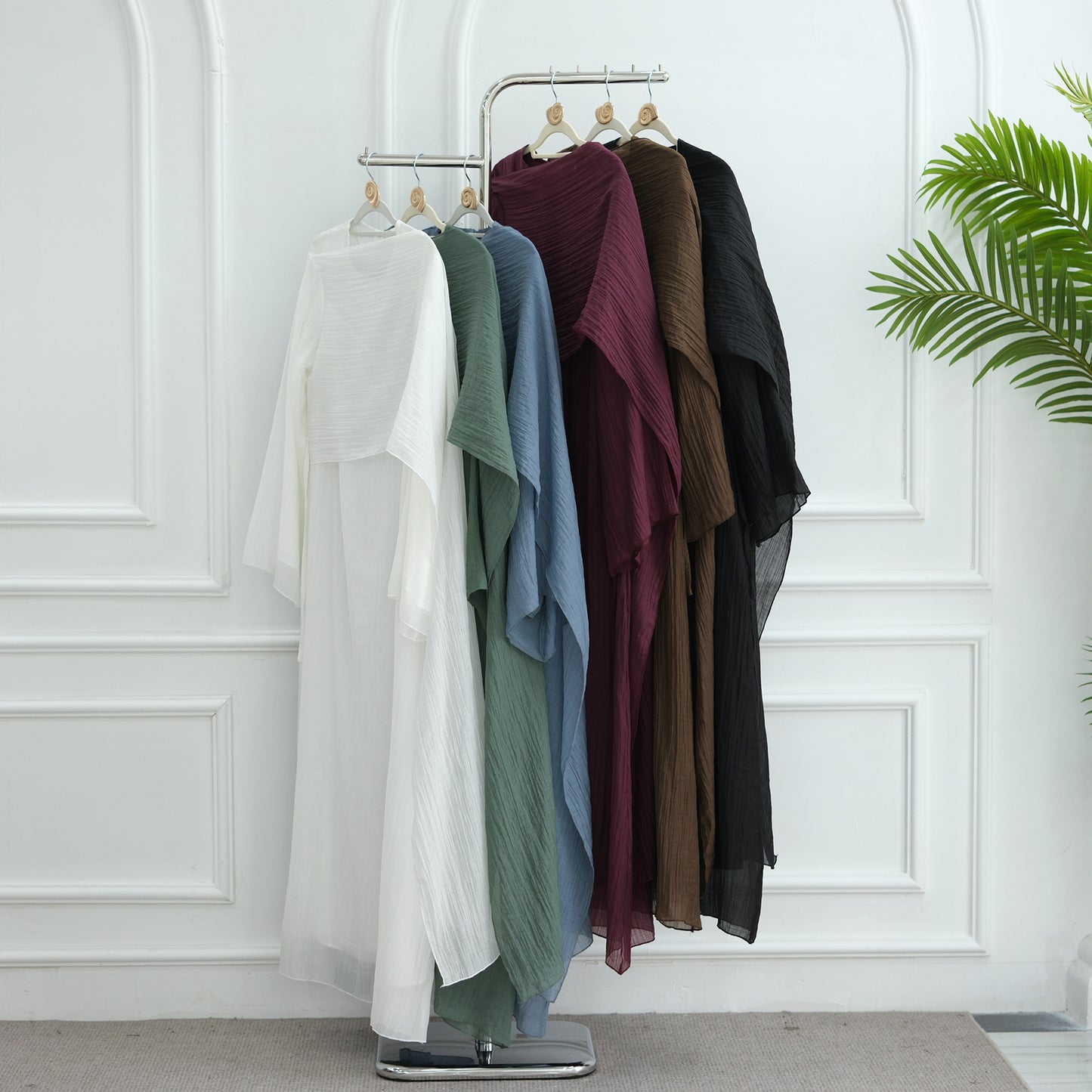 HS6629 Design Solid Color Double Layer Dress