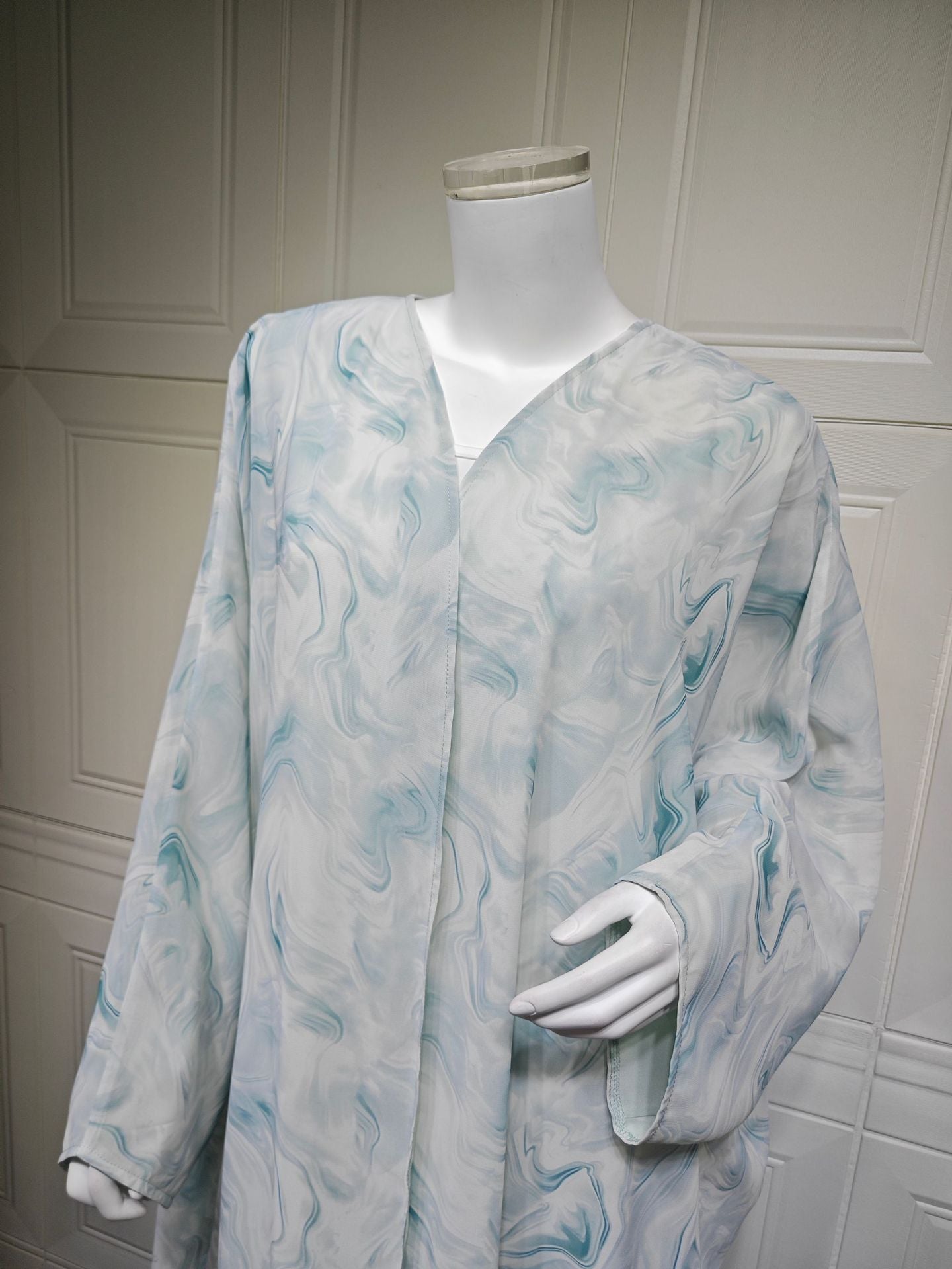 HS6635 Abaya chiffon printed two-piece set (including headscarf)