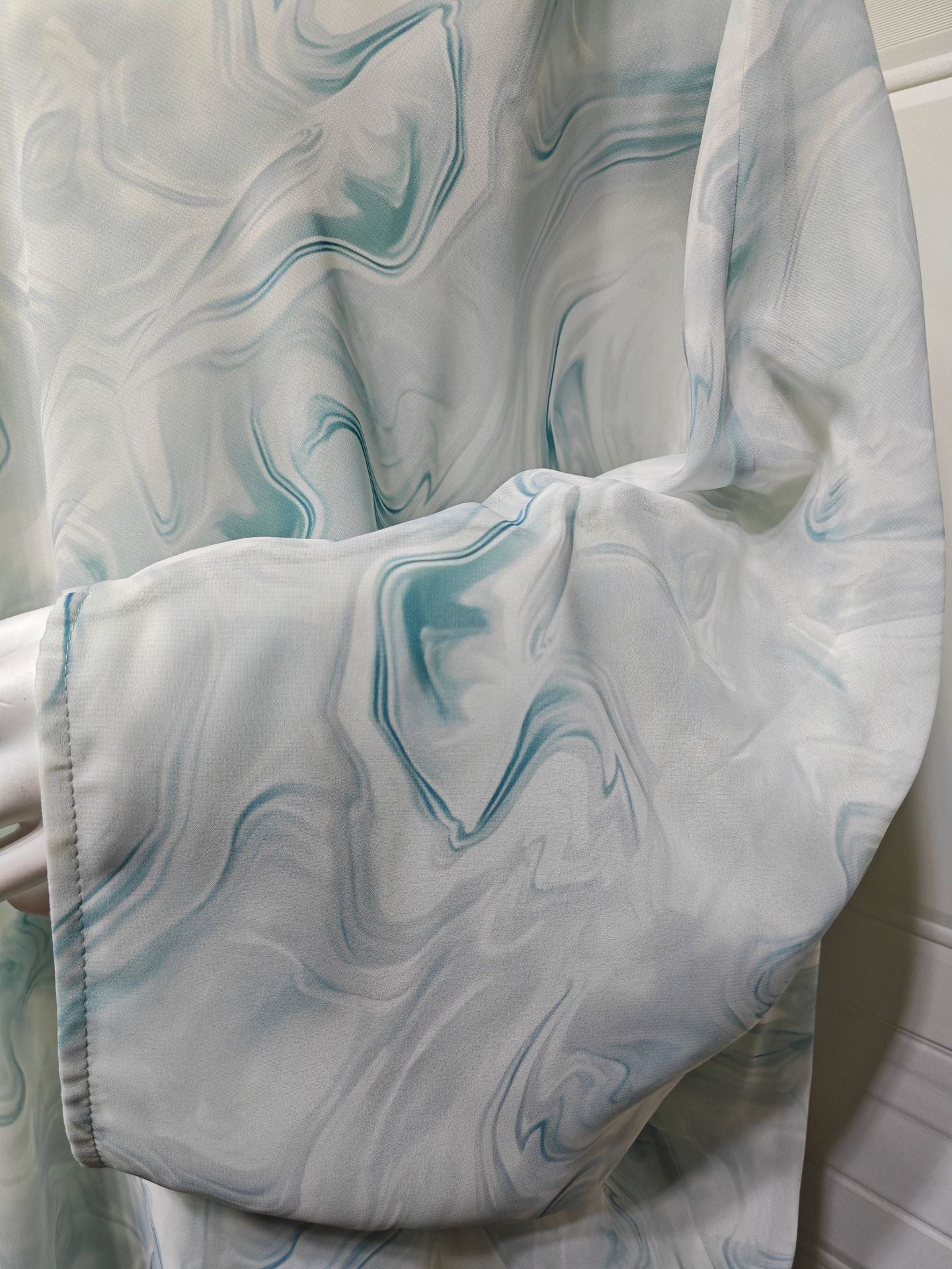 HS6635 Abaya chiffon printed two-piece set (including headscarf)