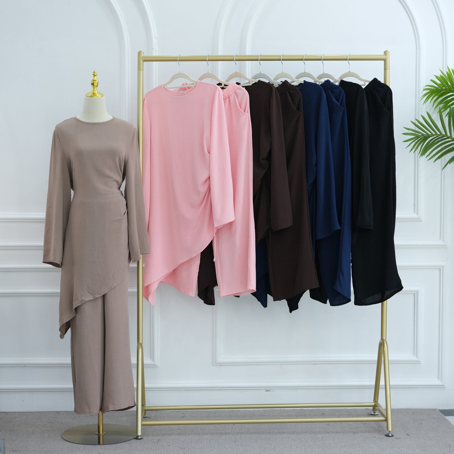 HS6606 Asymmetrical two-piece tunic (with optional headscarf)