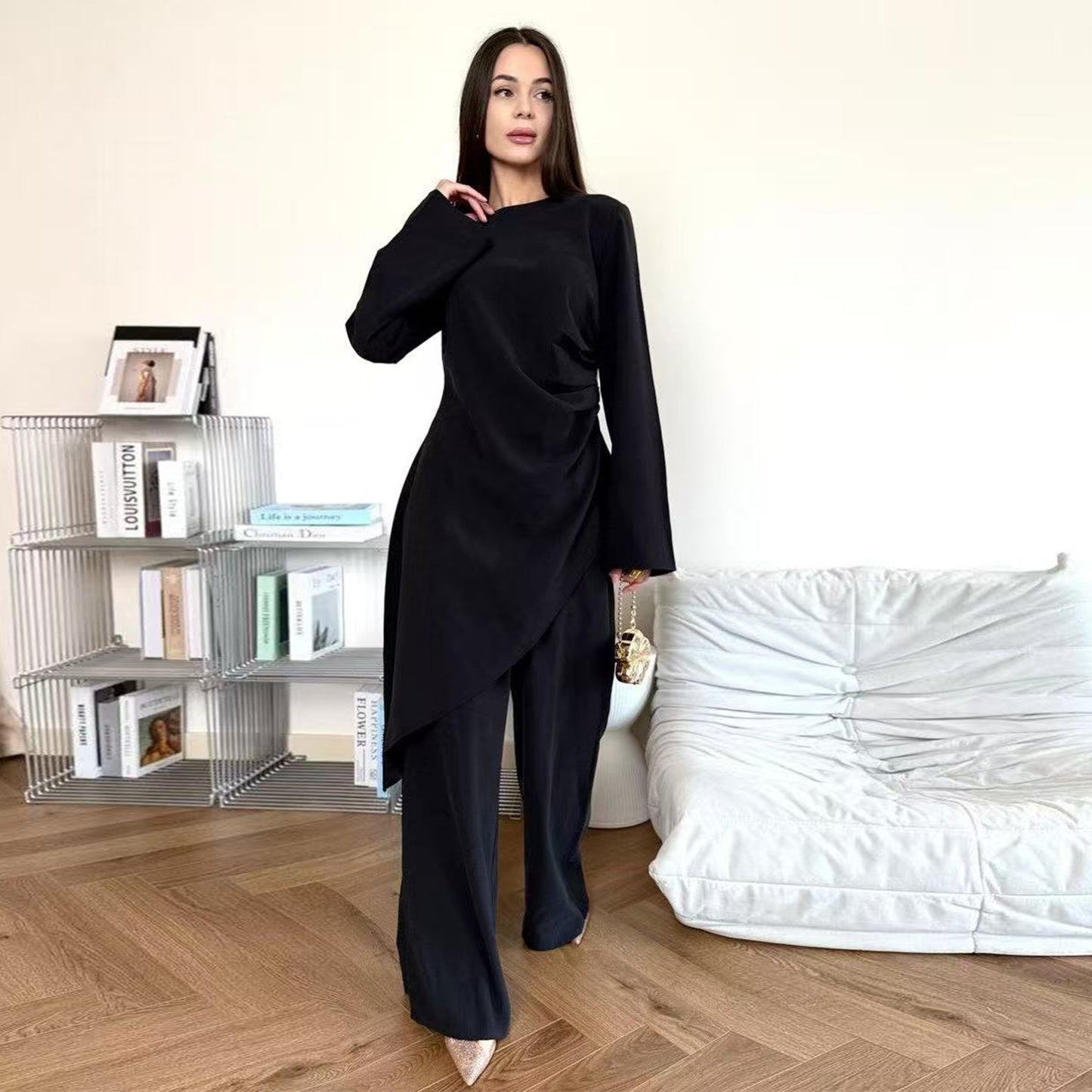 HS6606 Asymmetrical two-piece tunic (with optional headscarf)