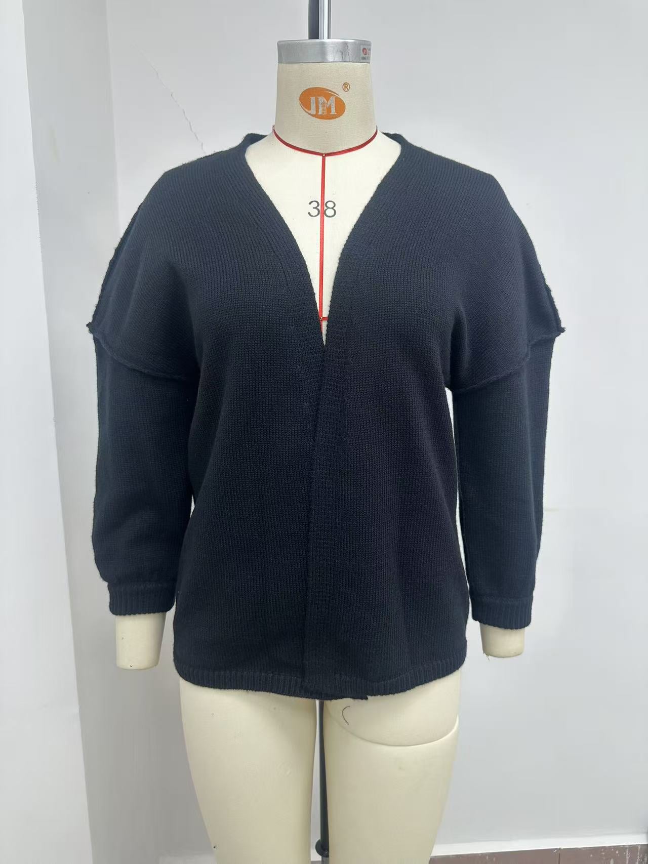 HS6673 Knitted Top Casual Loose-fitting Cardigan