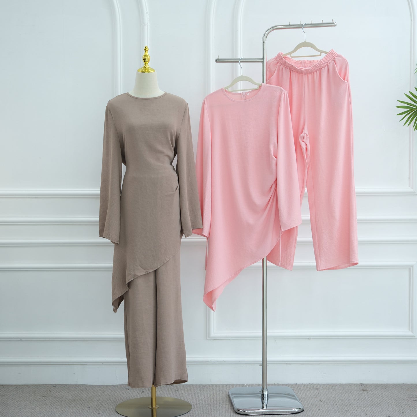 HS6606 Asymmetrical two-piece tunic (with optional headscarf)