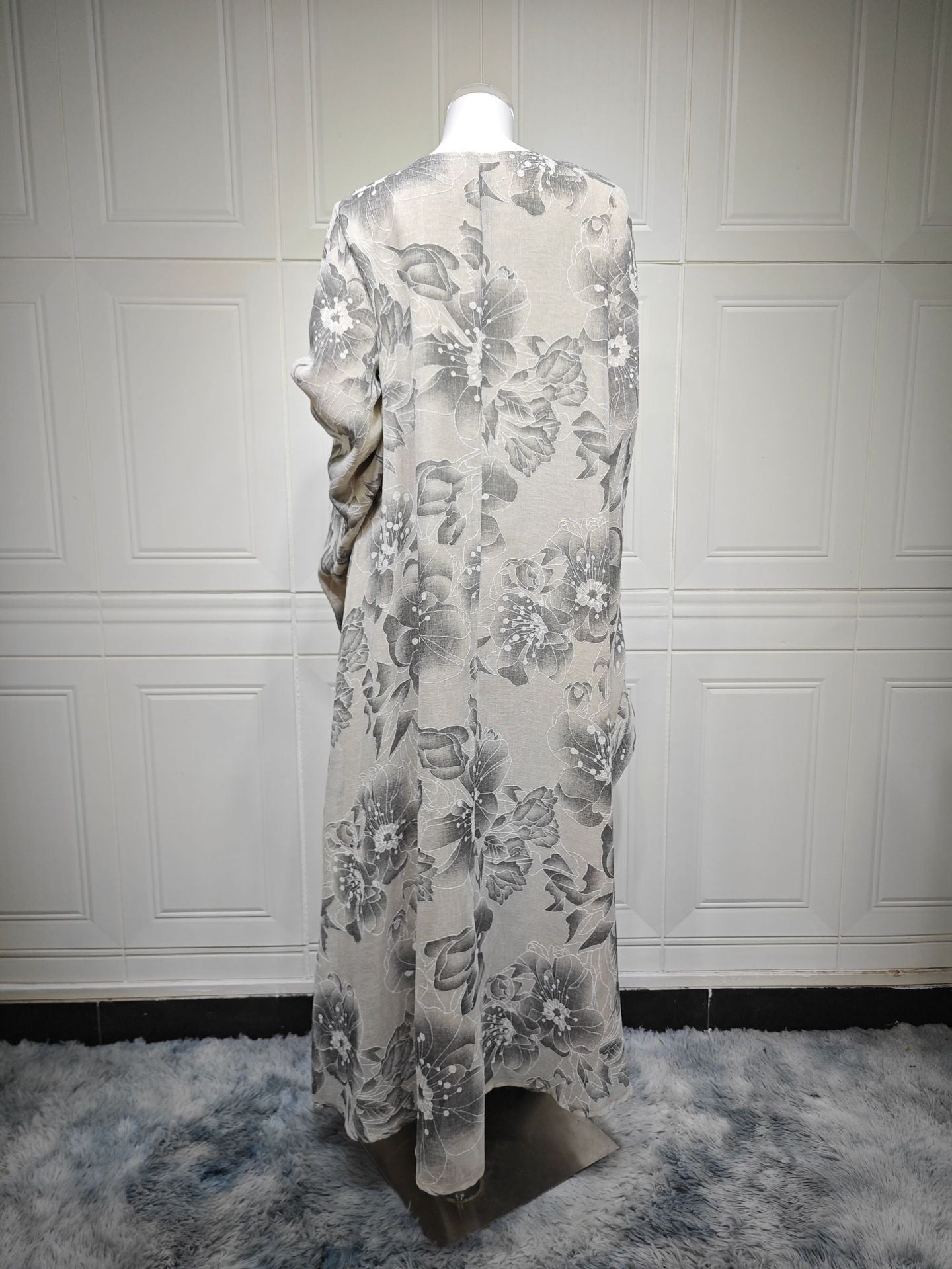 HS6639 Floral Appliqué Embroidered Long Dress