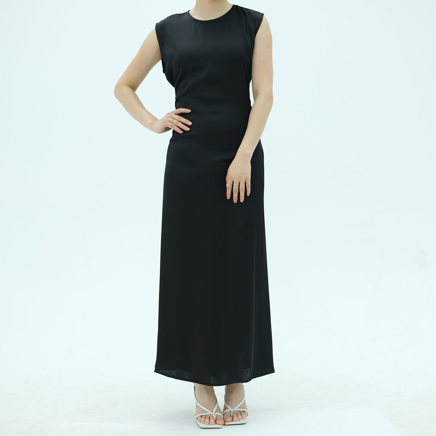 HS6620 Sleeveless Back Tie Dress (One-Piece)