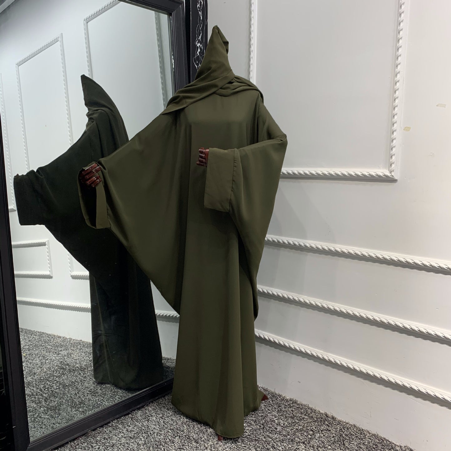 HASASERIES HS0726 Ensemble 2 pièces ROBE Hijab + Abaya