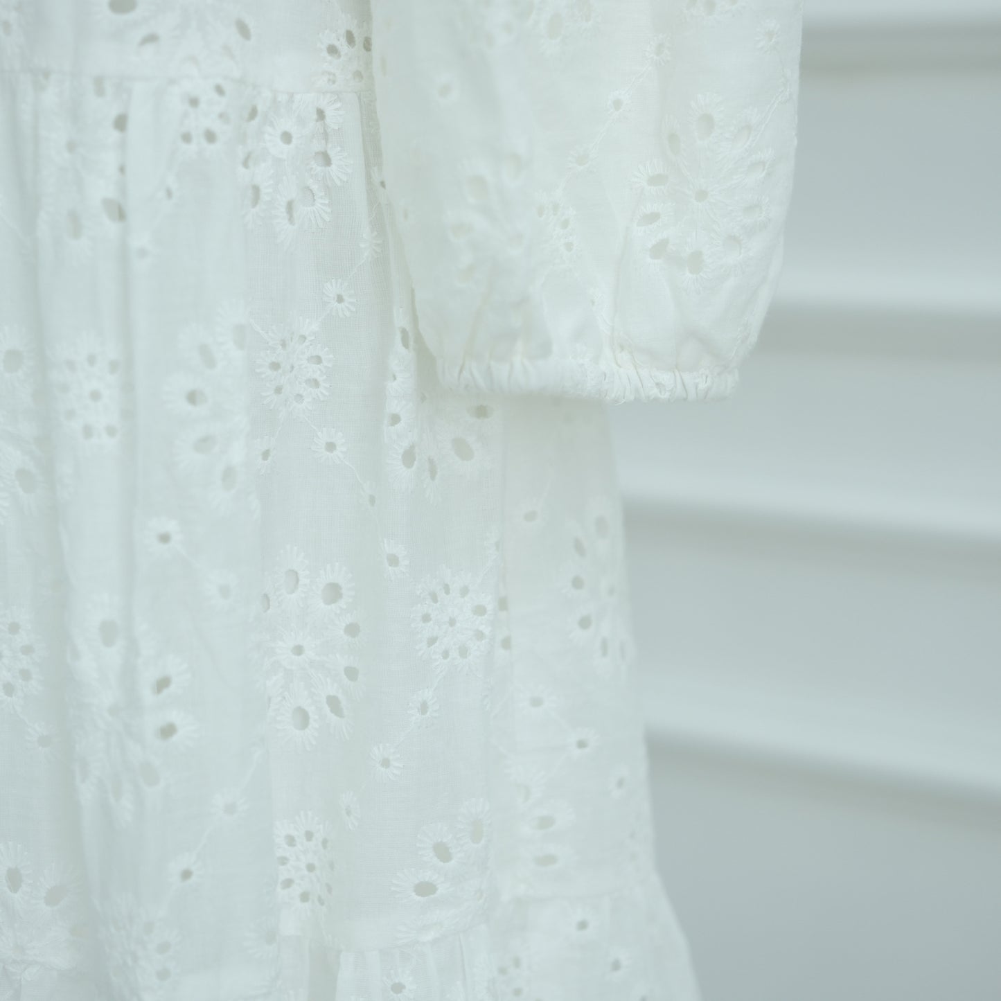 HS6630 Cotton embroidered flower long dress