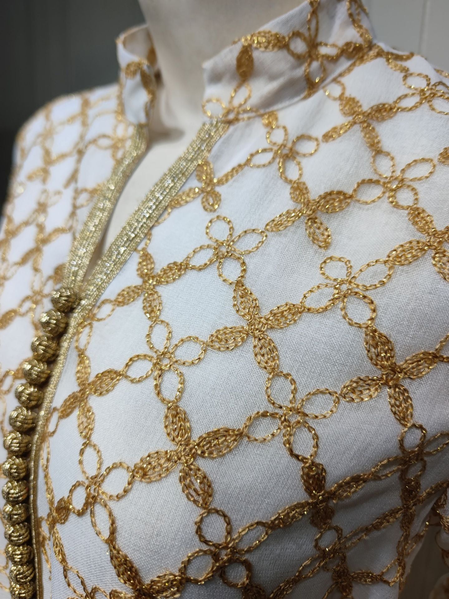 HS6640 Elegant Openwork Embroidered Abaya Long Dress