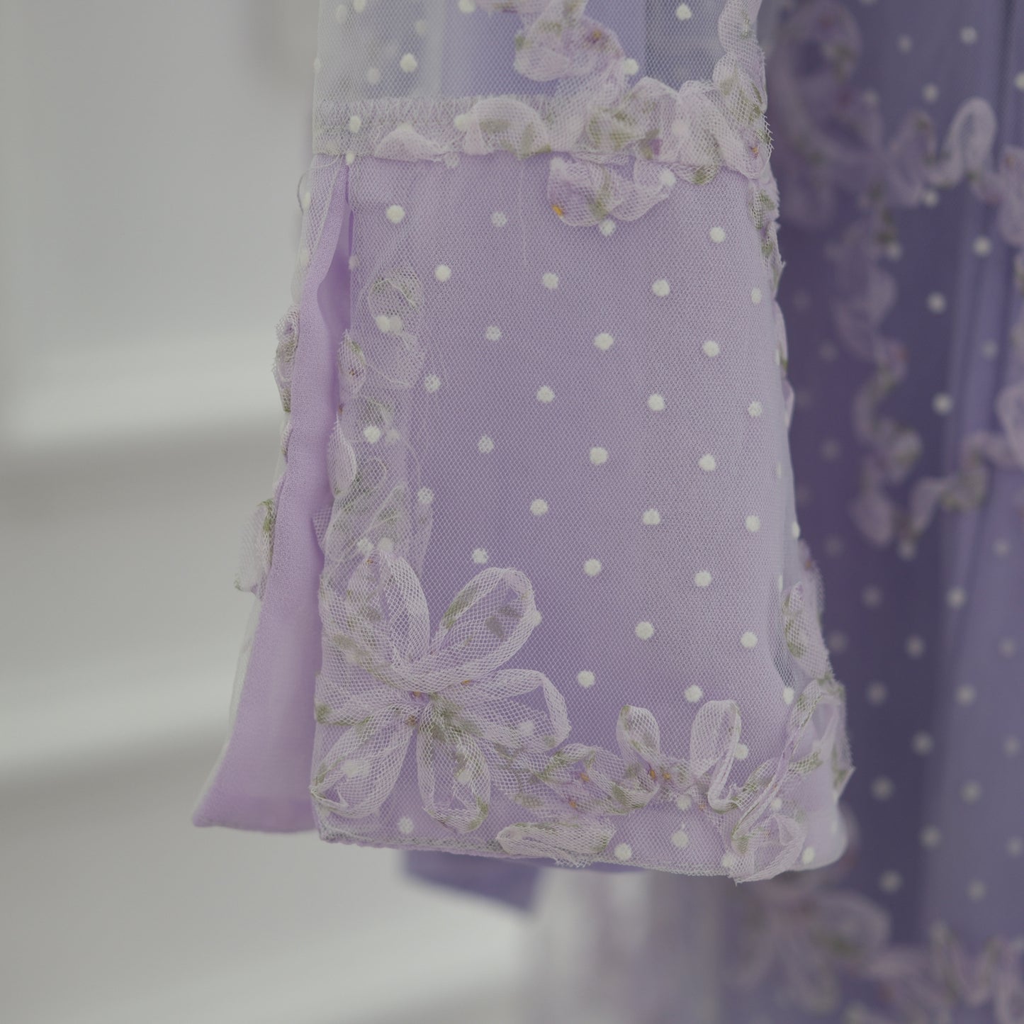 HS6622 3D flower mesh cardigan (optional headscarf and inner layer)