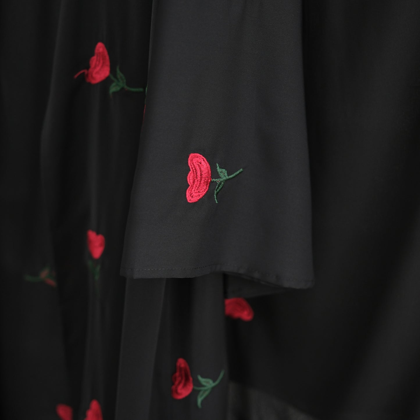 HS6631 Long cardigan with floral embroidery (headscarf optional)