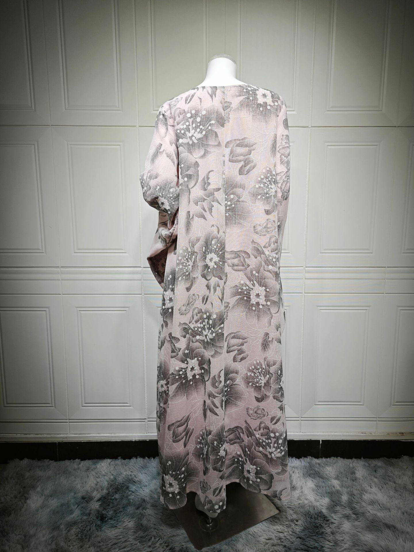 HS6639 Floral Appliqué Embroidered Long Dress