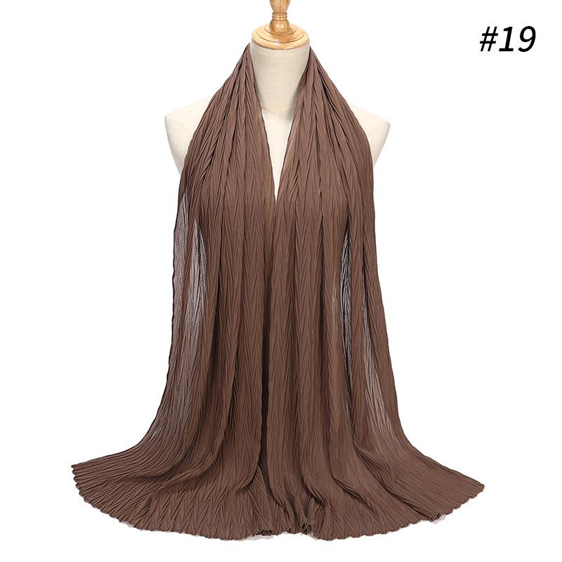 HASASERIES HS1137 Pearl Chiffon Baotou Scarf