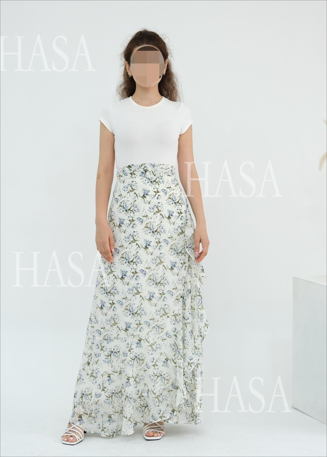 HS6580 Printed cardigan and skirt two-piece set