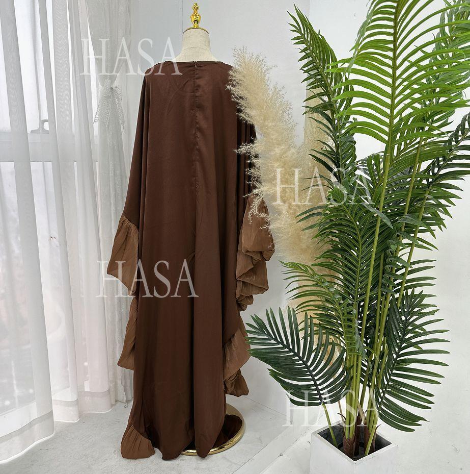 HS6473 Elegant and Graceful Heavy Stitching Lace Sleeve Robe