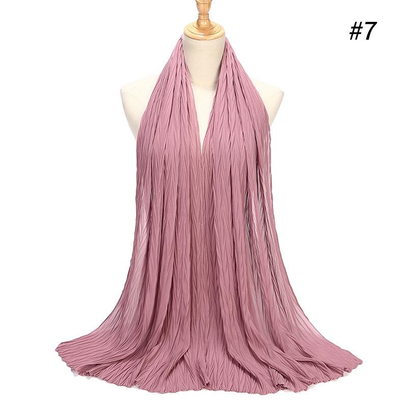 HASASERIES HS1137 Pearl Chiffon Baotou Scarf