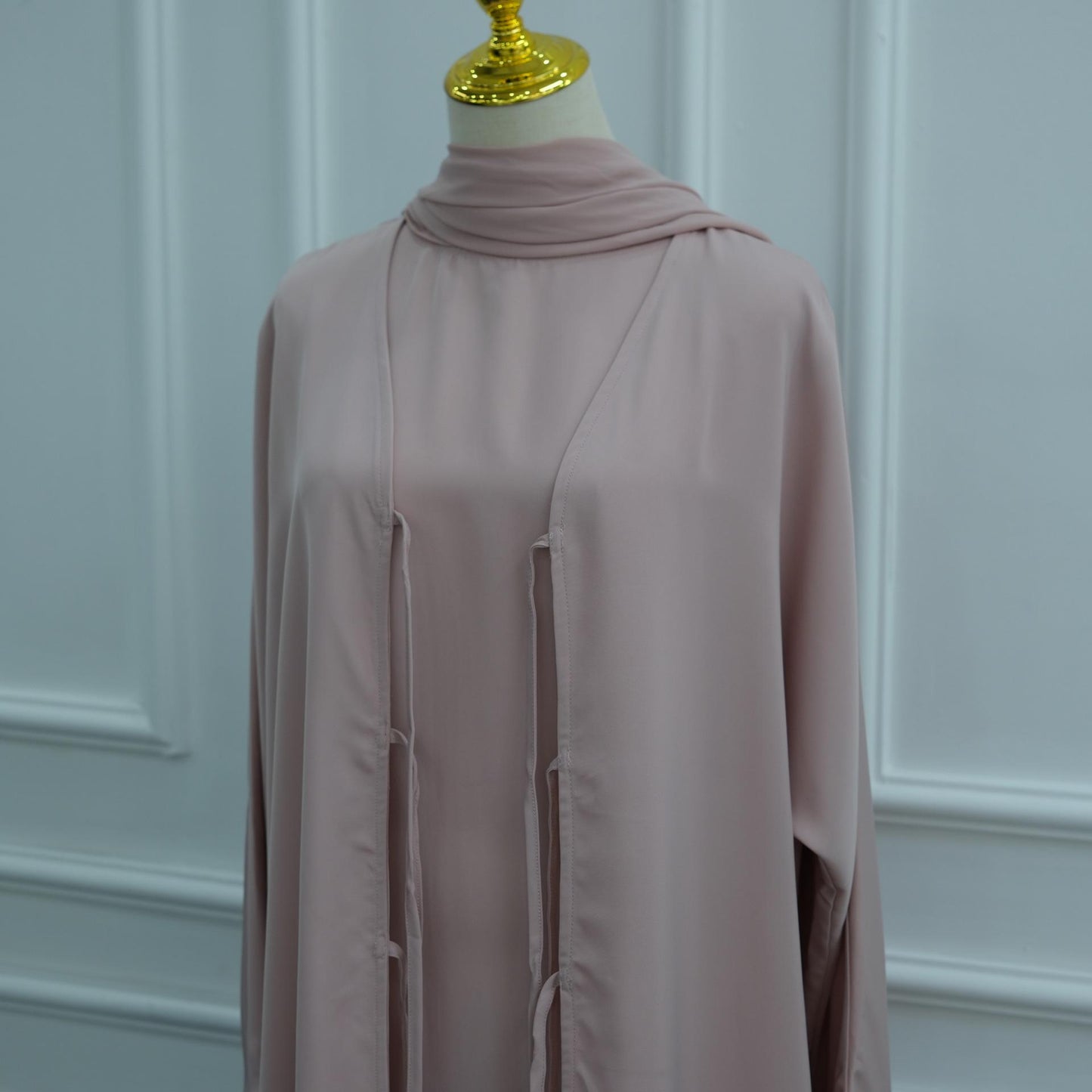 HASA HS6812 Loriya Large Size Long Sleeve Party Solid Color Three-piece Set