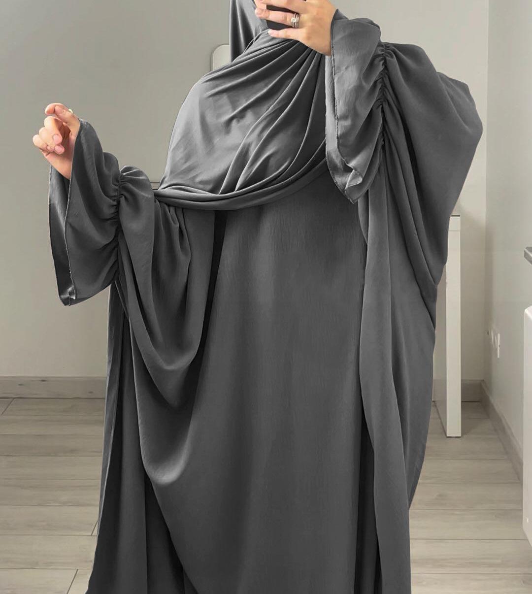 HASASERIES HS0996 1pcs Solid Color Abaya Dress