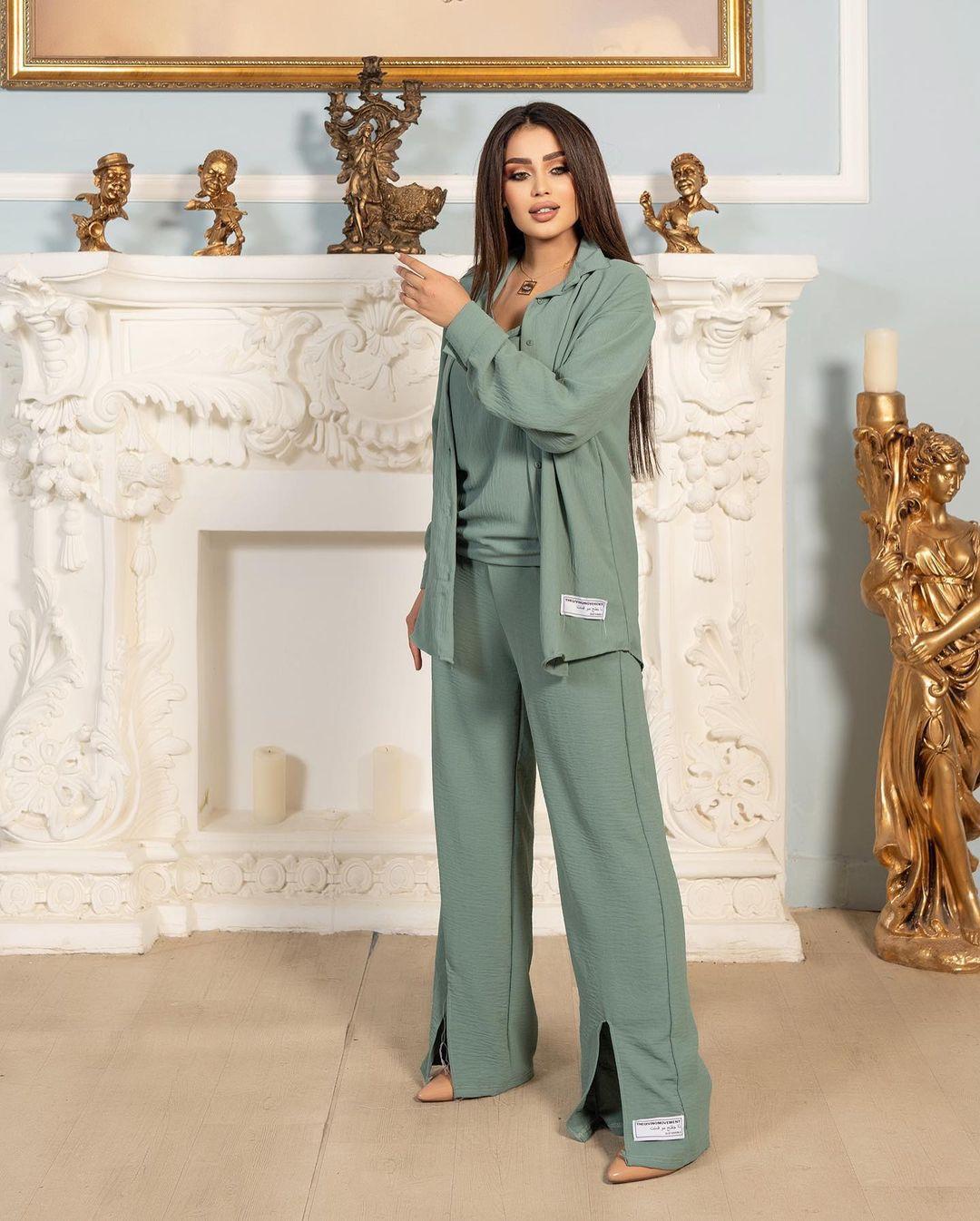 HASASERIES HS0829 3pcs Set Long Sleeved Shirt Vest and Pants