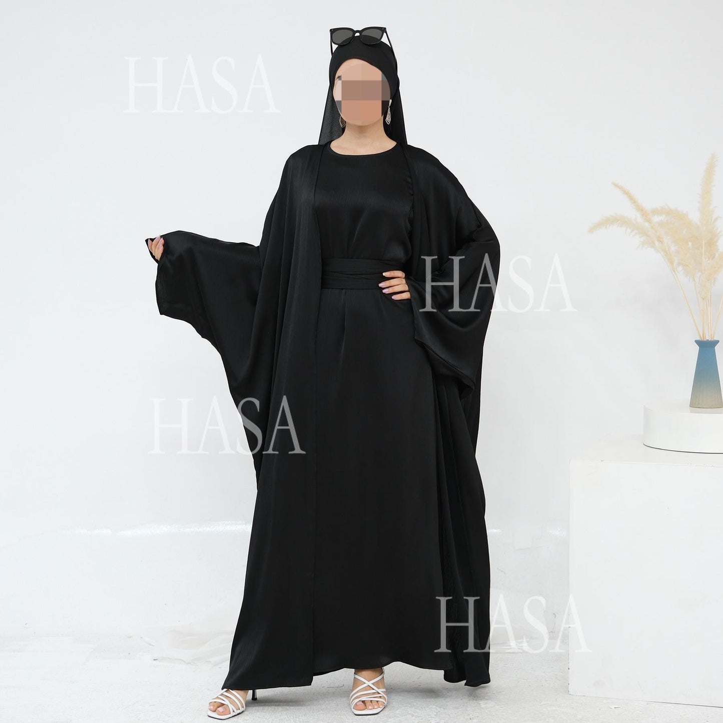 HS6575 Elegant Two-piece Cardigan Robe Set