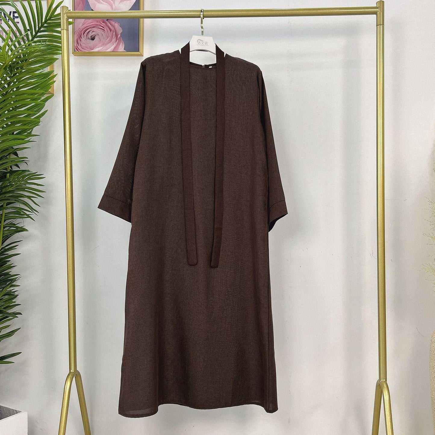 Robe de chambre décontractée de couleur unie HASASERIES HS0711