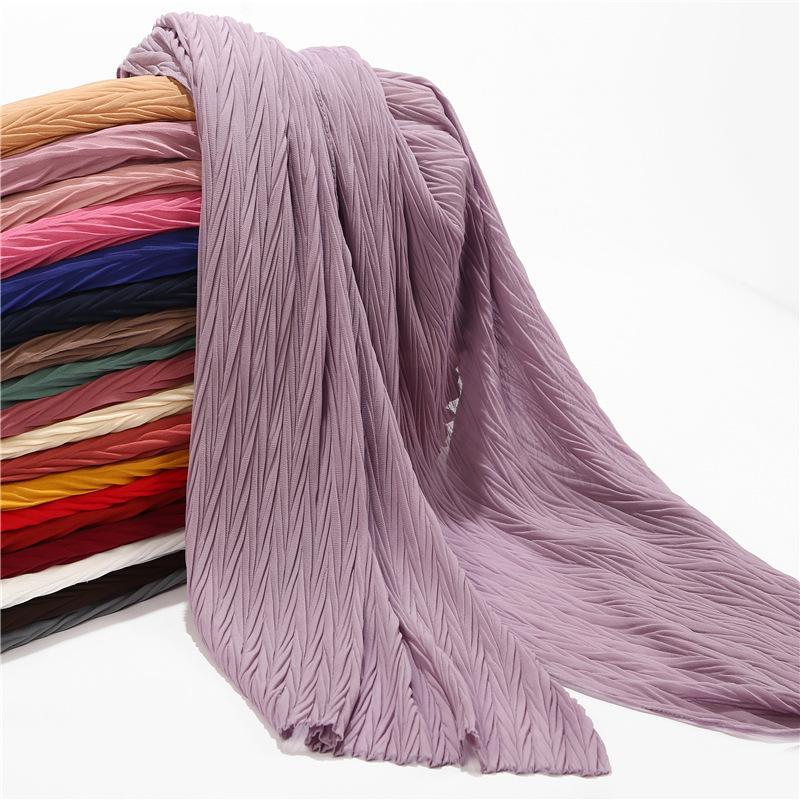 HASASERIES HS1137 Pearl Chiffon Baotou Scarf