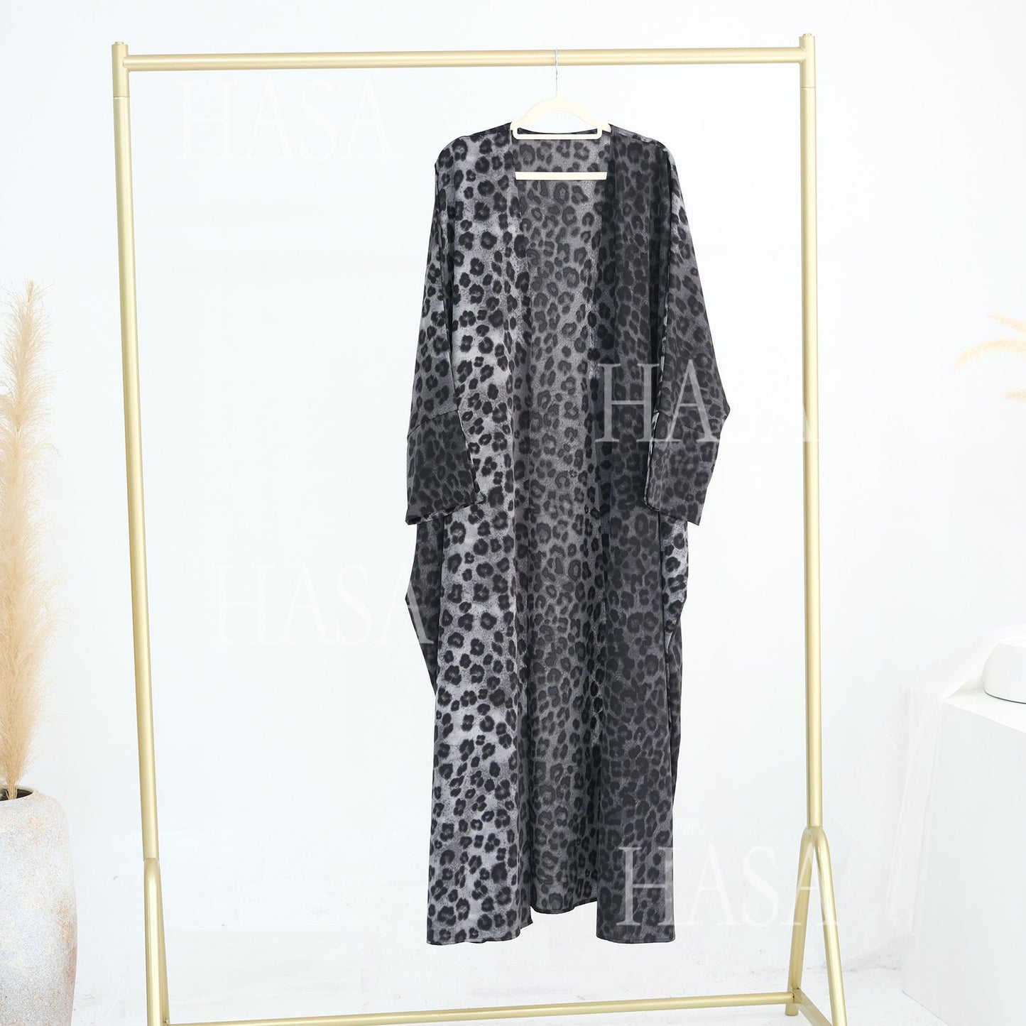 HS6576 Women's Printed Cardigan Abaya (with Optional Matching Headscarf)