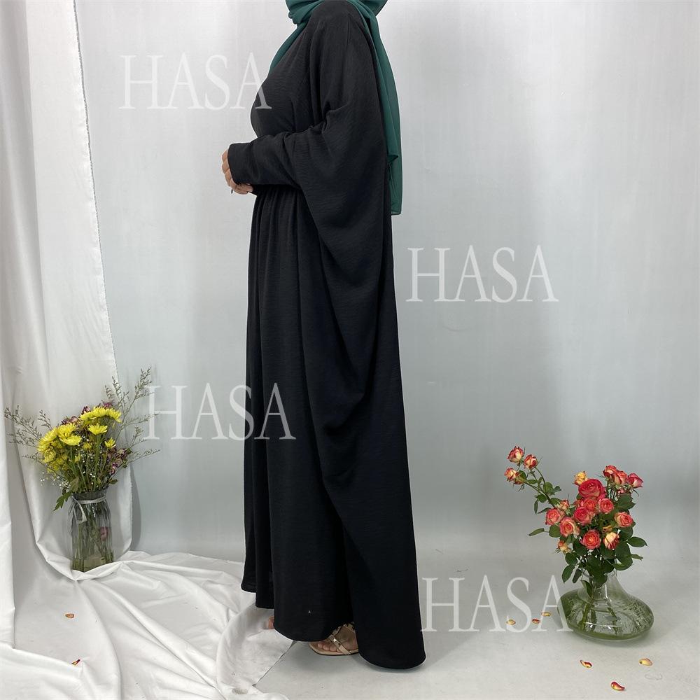 HS6586 Loose Turkish Pleated Dress, Fashionable Long Design
