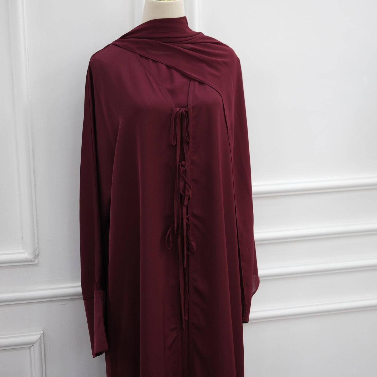 HASA HS6812 Loriya Large Size Long Sleeve Party Solid Color Three-piece Set